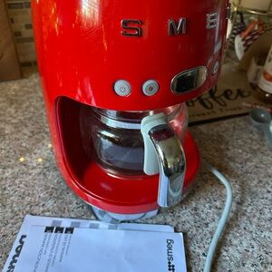 Red SMEG Coffee Maker
